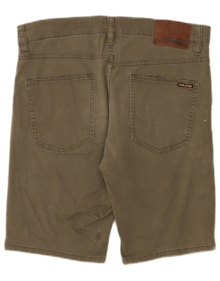 Volcom Masculino Solver Denim Shorts W30 Médio Algodão Cáqui