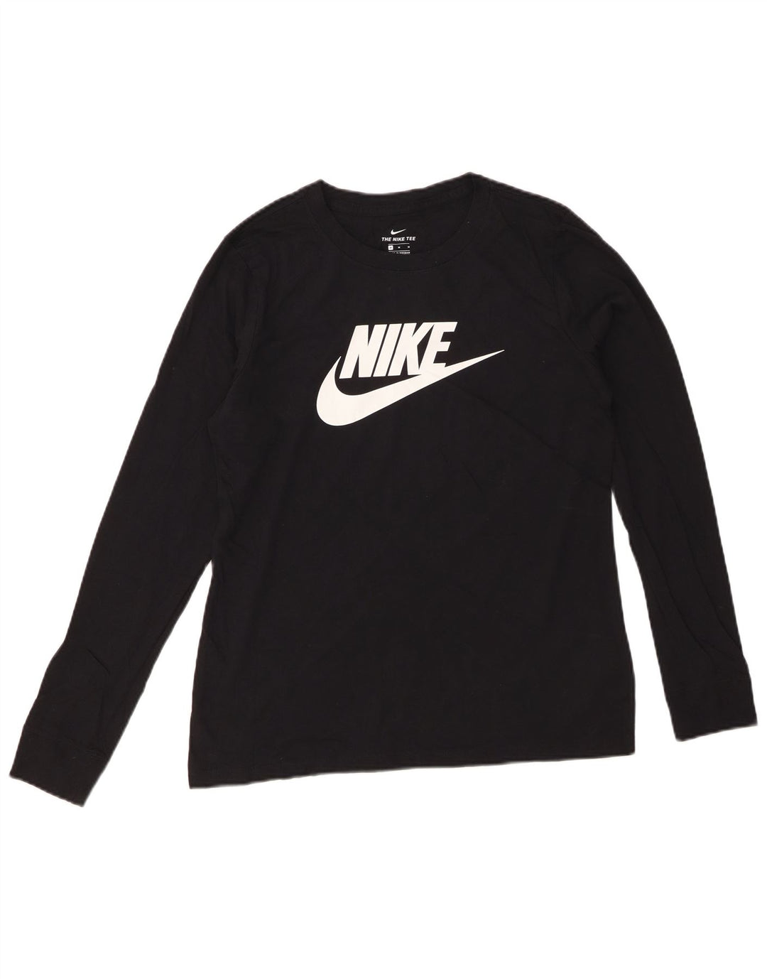 Top gráfico feminino NIKE de manga comprida UK 14 médio preto algodão
