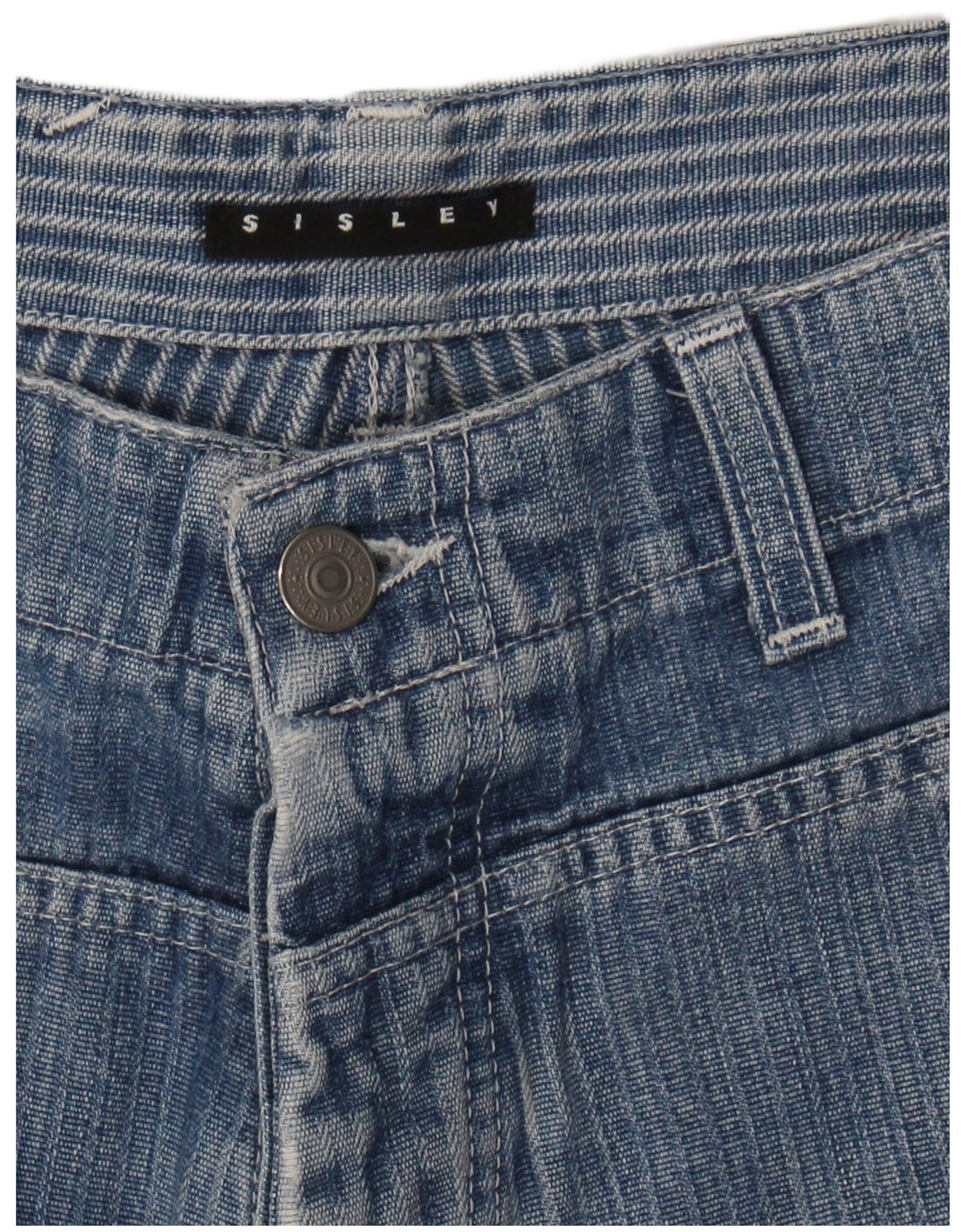 Shorts jeans feminino SISLEY W30 azul médio