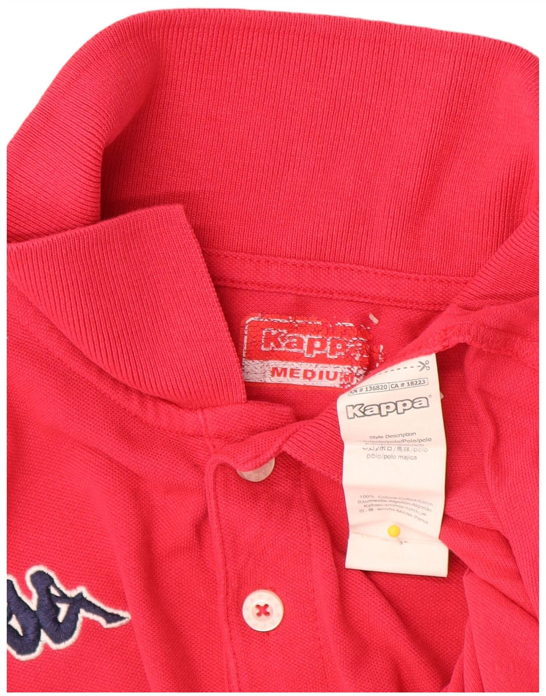 Camisa polo masculina Kappa médio algodão rosa
