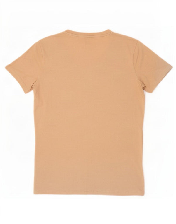 Camiseta feminina Guess com estampa gráfica UK 12 algodão bege médio