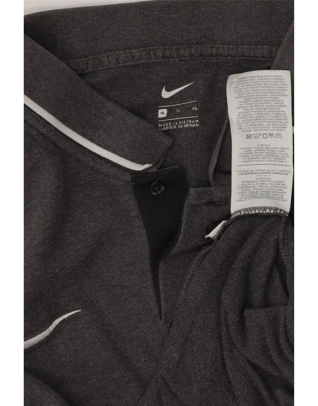 Camisa polo masculina NIKE XL cinza algodão