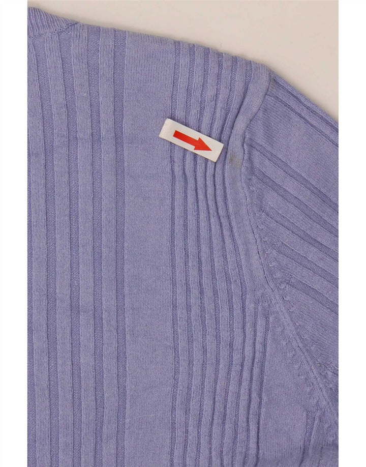 Suéter feminino Marks & Spencer de manga curta com gola redonda Reino Unido 14 Médio B
