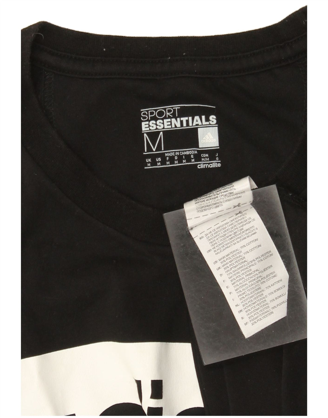 Camiseta Adidas Masculina Climalite Graphic Top Médio Algodão Preto