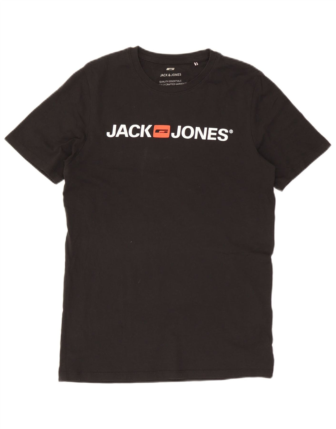 Camiseta gráfica masculina Jack & Jones grande preta