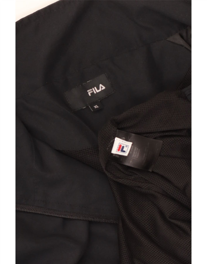 Fila Mens Tracksuit Top Jacket XL Poliéster Preto