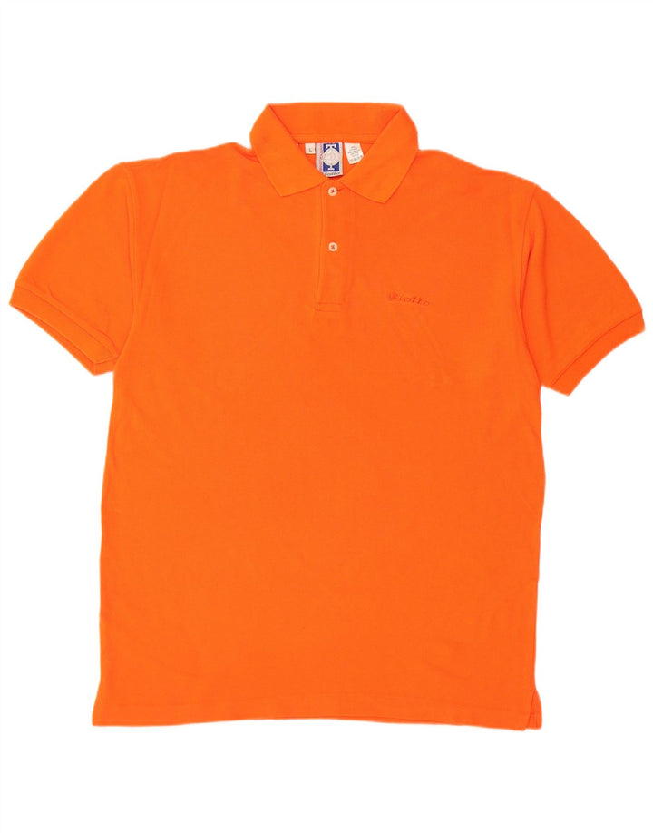 Camisa polo masculina LOTTO grande algodão laranja