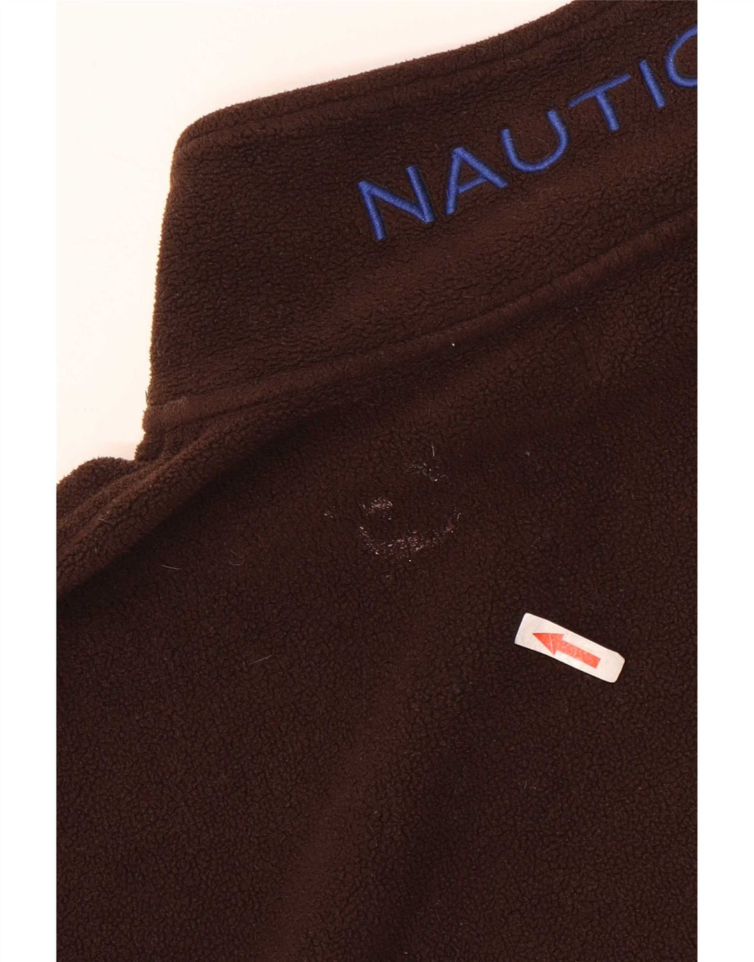 Suéter de lã masculino Nautica com zíper e gola 2XL poliéster marrom
