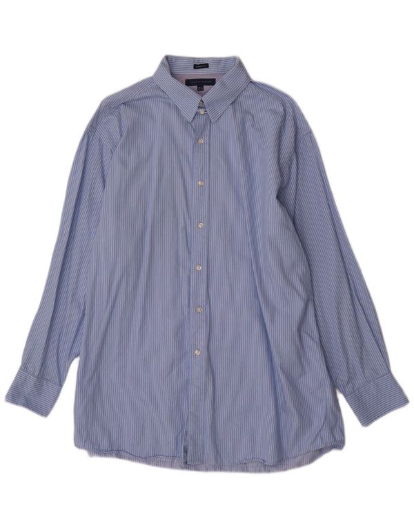 Camisa masculina Tommy Hilfiger Regular Fit tamanho 16 1/2 listra azul grande