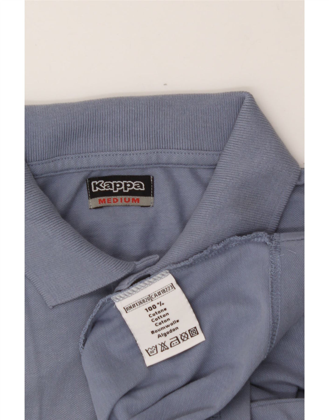 KAPPA Mens Polo Shirt Medium Blue Cotton Vintage Kappa and Second-Hand Kappa from Messina Hembry 