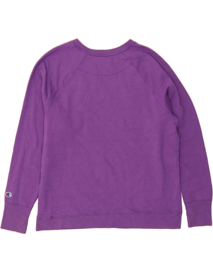 CHAMPION Womens Graphic Sweatshirt Jumper UK 18 XL Purple Vintage Champion and Second-Hand Champion from Messina Hembry 