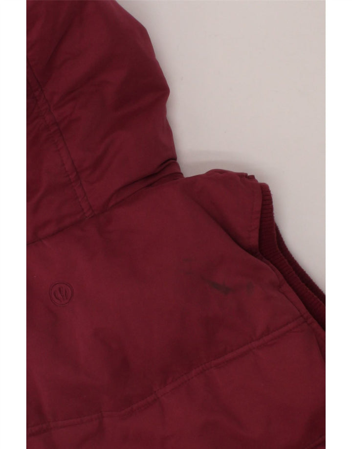 FAT FACE Girls Hooded Padded Gilet 12-13 Years Burgundy Polyester Vintage Fat Face and Second-Hand Fat Face from Messina Hembry 