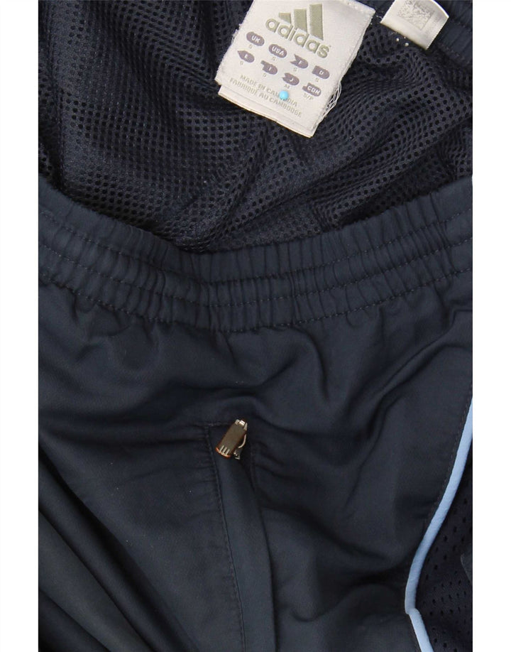 Calça de treino masculina Adidas pequena azul marinho poliéster