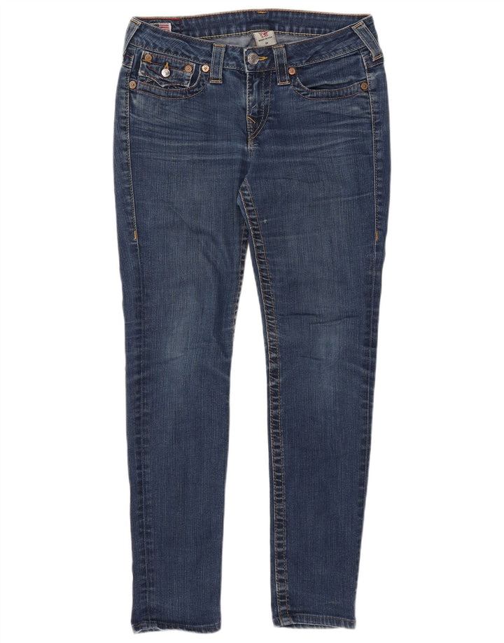 TRUE RELIGION Calça jeans feminina slim W30 L30 algodão azul
