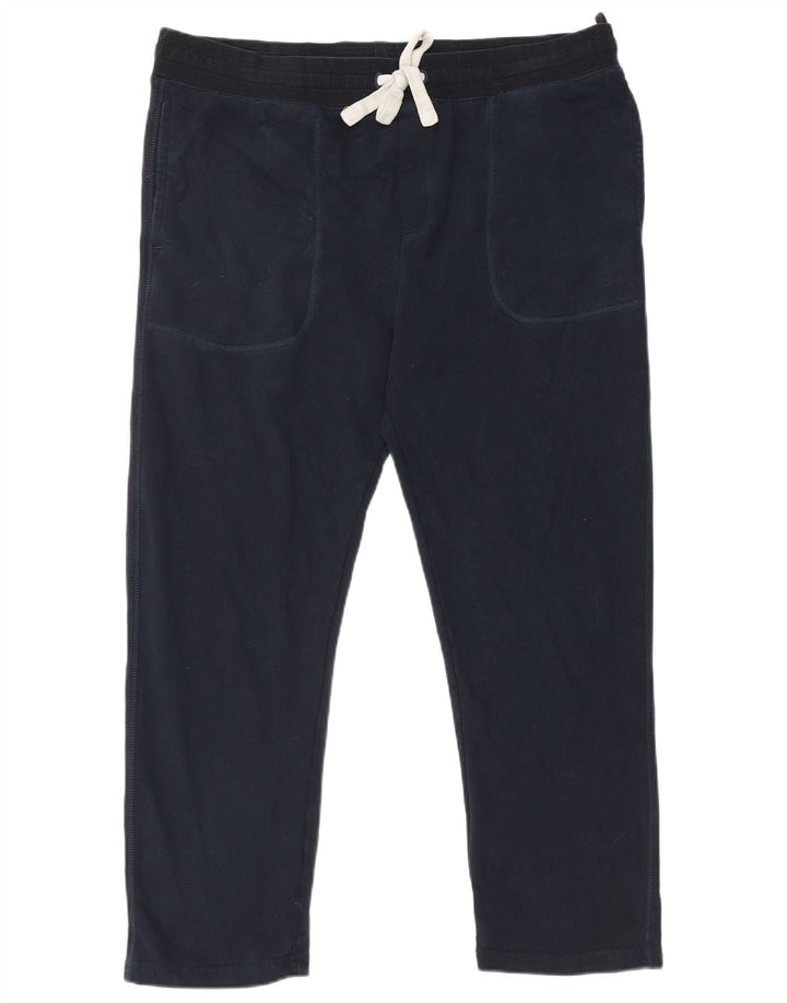 Calça de treino masculina Marks & Spencer XL azul marinho algodão