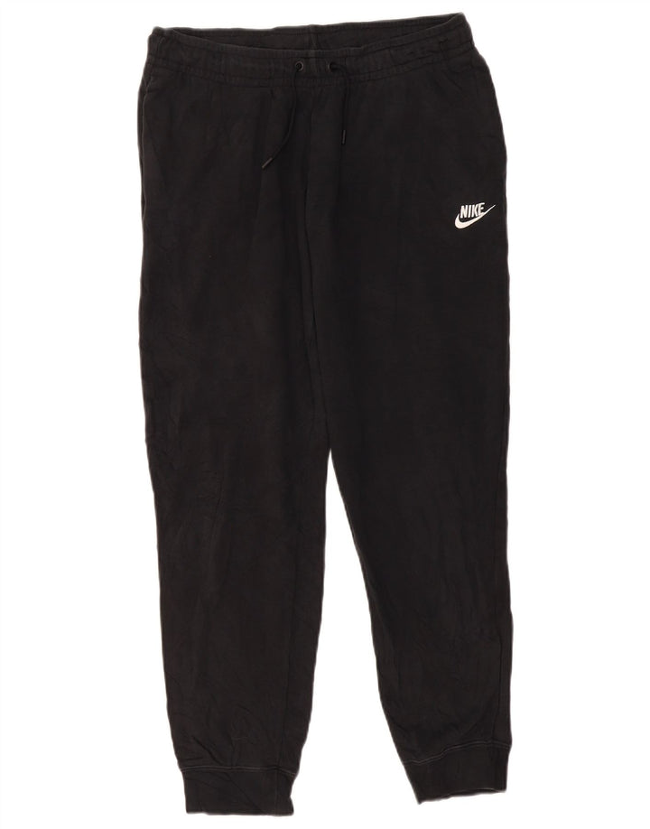 Calça de treino feminina Nike Joggers UK 14 médio preto algodão