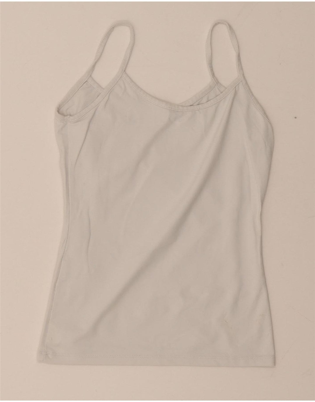 Zara Womens Crop Cami Top Reino Unido 8 Pequeno Branco
