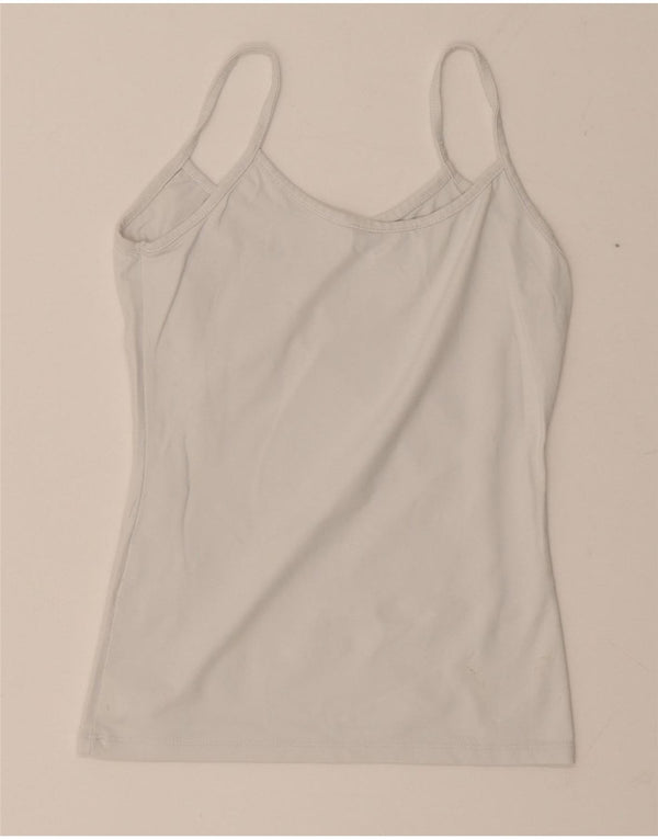 Zara Womens Crop Cami Top Reino Unido 8 Pequeno Branco