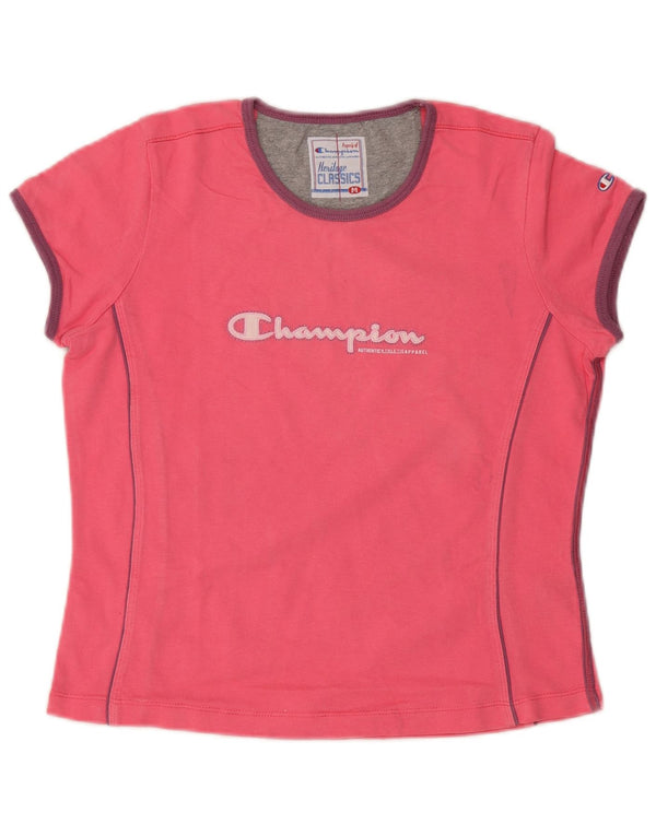 Camiseta feminina Champion Heritage Classics com estampa gráfica UK 12 rosa médio