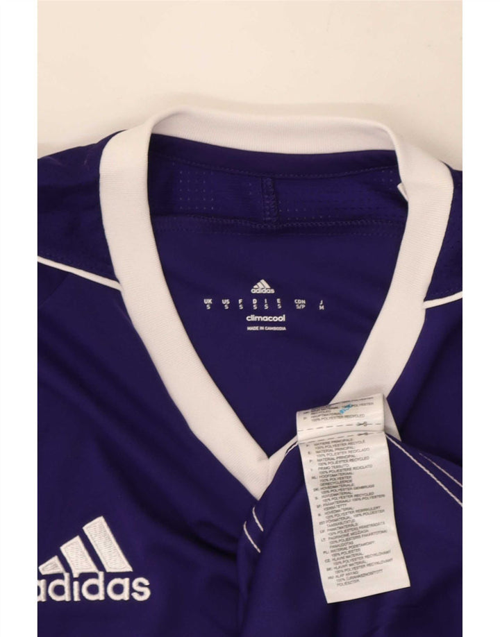 Adidas Mens Climacool Camiseta Top Pequeno Roxo Poliéster