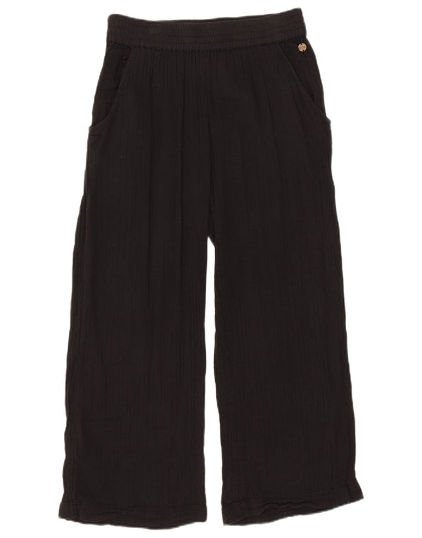 Calça feminina Rip Curl com perna larga e corte médio W30 L24 algodão preto