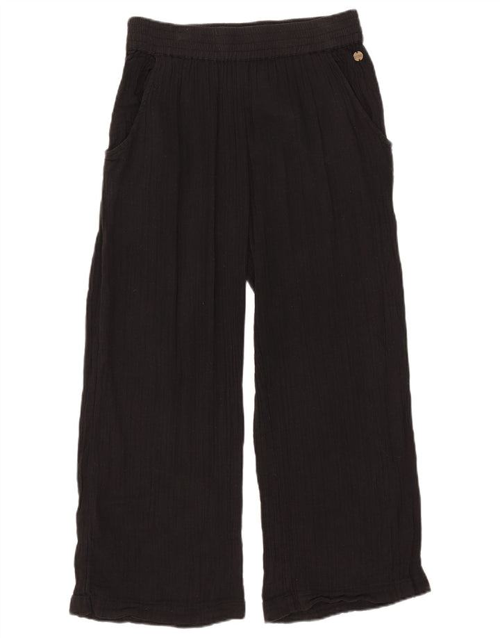 Calça feminina Rip Curl com perna larga e corte médio W30 L24 algodão preto