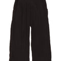 Calça feminina Rip Curl com perna larga e corte médio W30 L24 algodão preto