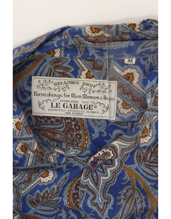Camisa masculina LE GARAGE azul médio Paisley