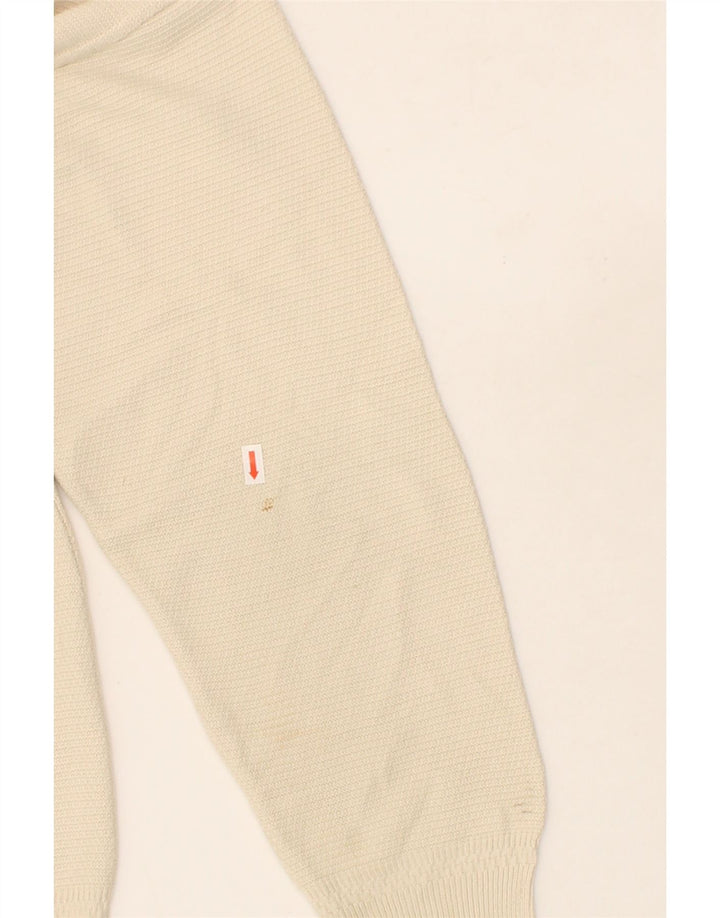 NAVIGARE Mens V-Neck Jumper Sweater 2XL Beige Cotton Vintage Navigare and Second-Hand Navigare from Messina Hembry 