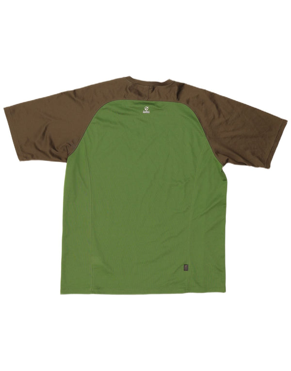 Camiseta masculina The North Face grande poliéster colorblock verde