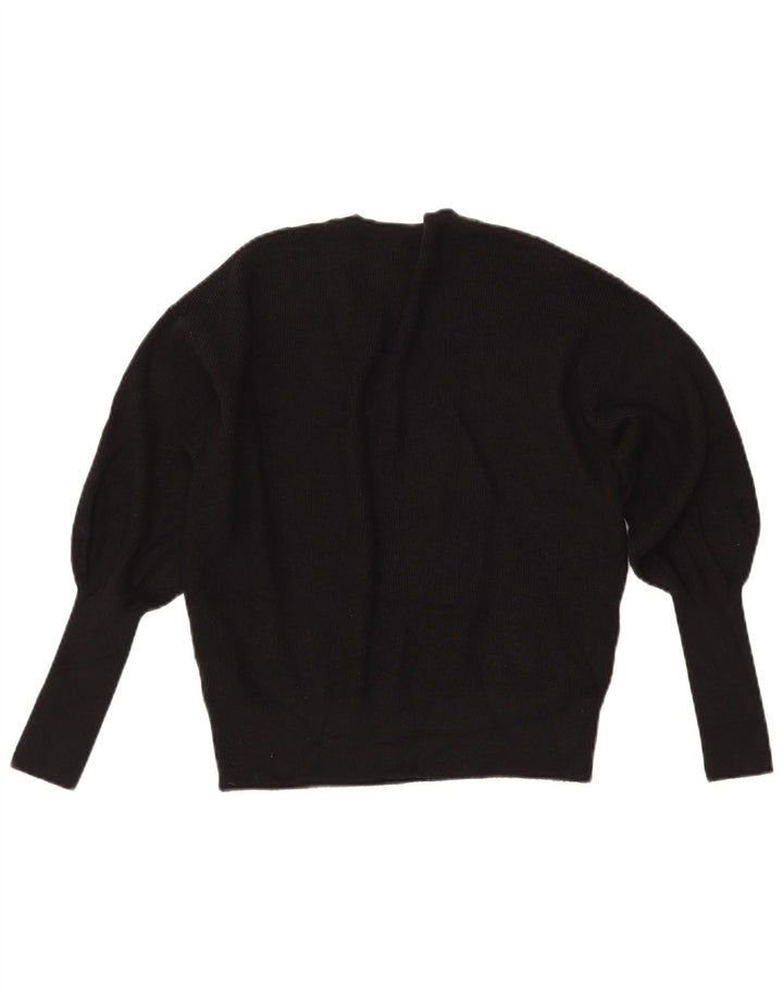 MARKS & SPENCER Suéter feminino curto com decote em V Reino Unido 10 pequeno preto
