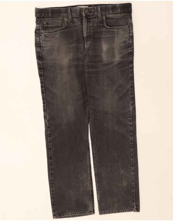 Jeans Marks & Spencer masculino regular fit reto W34 L29 algodão cinza