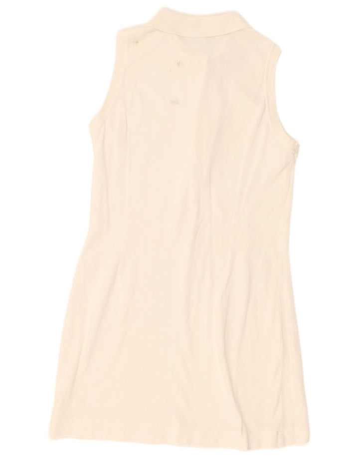 Vestido polo feminino sem mangas Lacoste tamanho 46 XL branco