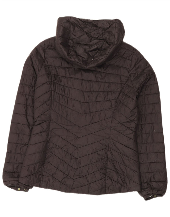 Jaqueta feminina acolchoada com capuz BARBOUR UK 10 pequena poliamida preta