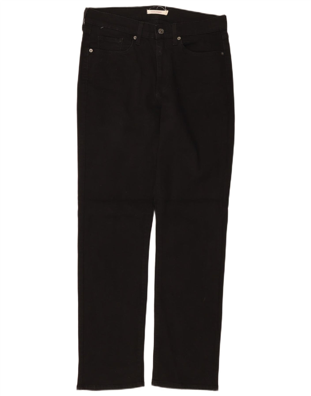 Calça jeans reta clássica feminina LEVI'S W29 L32 algodão preto