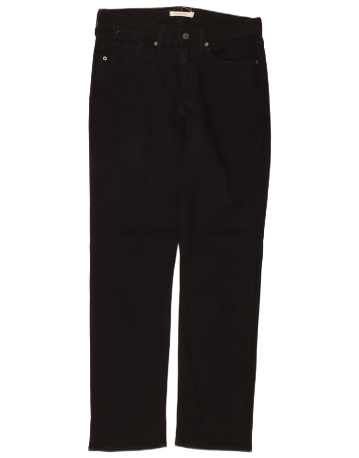 Calça jeans reta clássica feminina LEVI'S W29 L32 algodão preto