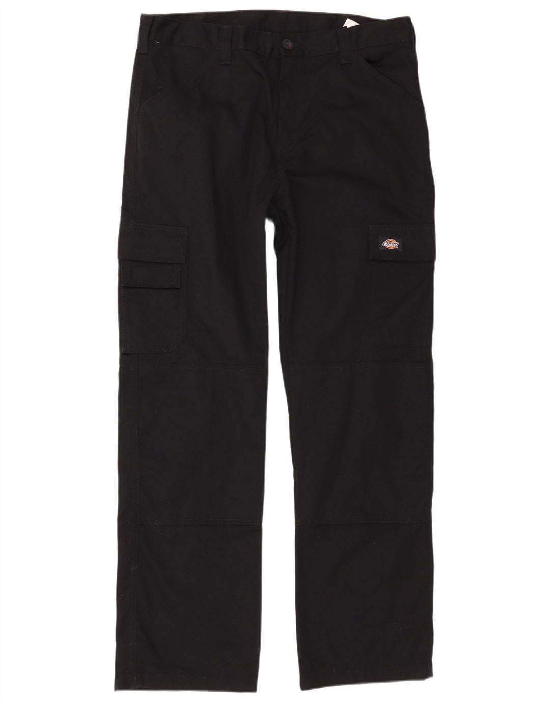 Calças cargo retas masculinas Dickies W34 L32 poliéster preto