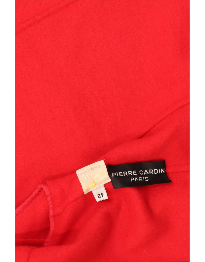 Jaqueta blazer feminina Pierre Cardin com 1 botão IT 42 médio vermelho lã clássica
