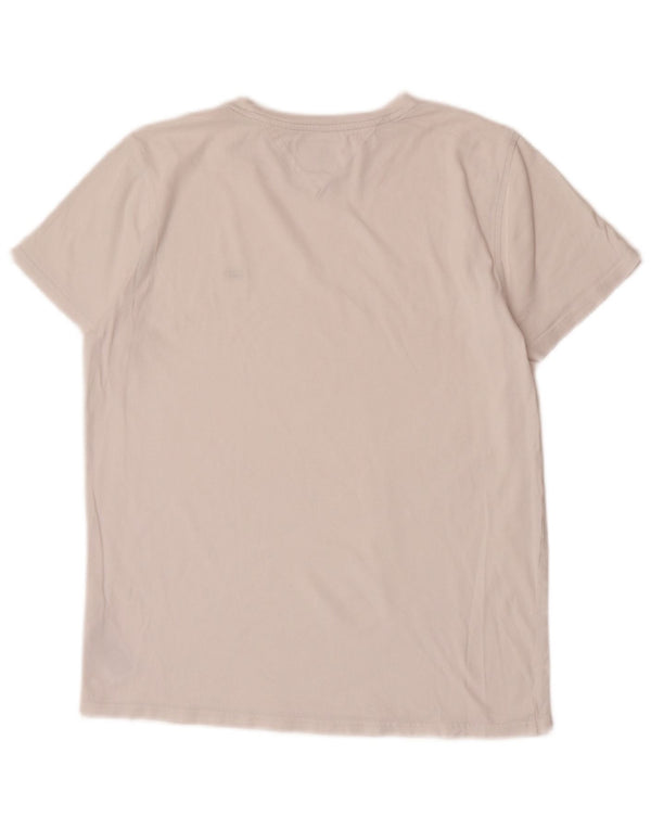 Camiseta feminina Tommy Hilfiger UK 12 algodão branco médio
