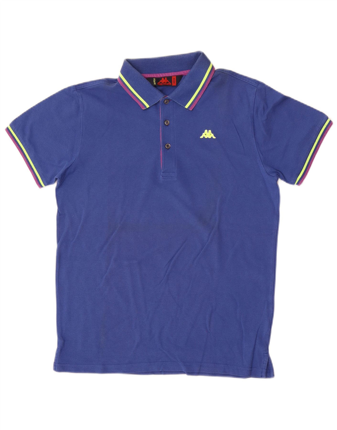 Camisa polo masculina Kappa listrada azul média