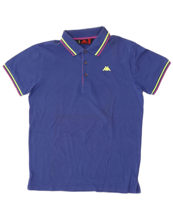 Camisa polo masculina Kappa listrada azul média