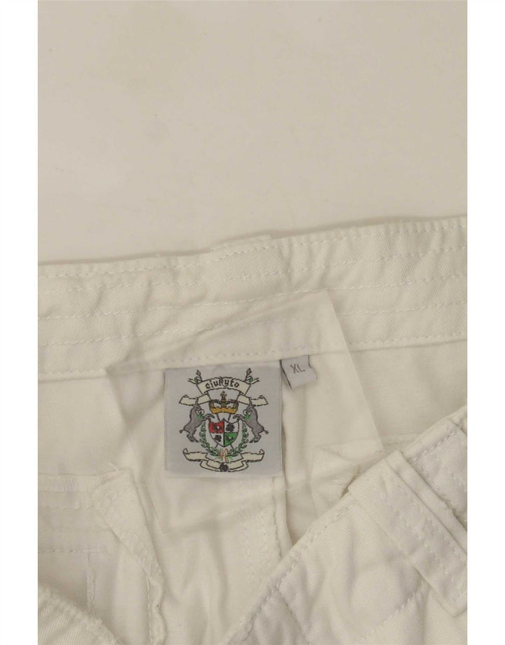 Shorts cargo masculino vintage XL W38 branco