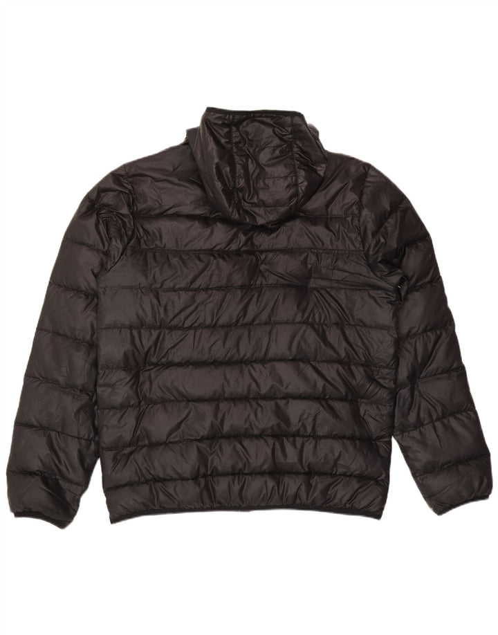Jaqueta acolchoada com capuz masculina Nike UK 40 grande poliéster preto