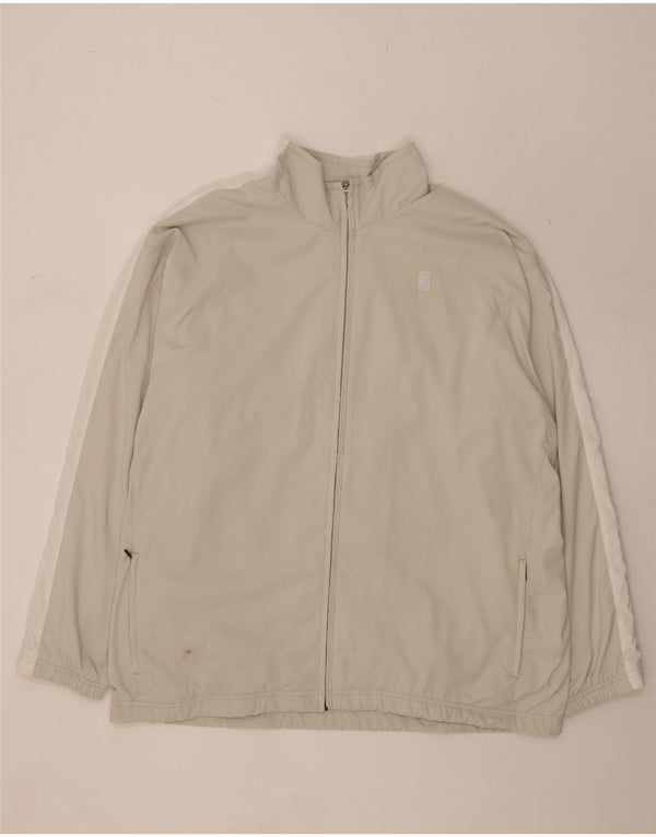 Nike Mens Tracksuit Top Jacket UK 47/48 2XL Bege Colourblock Poliéster