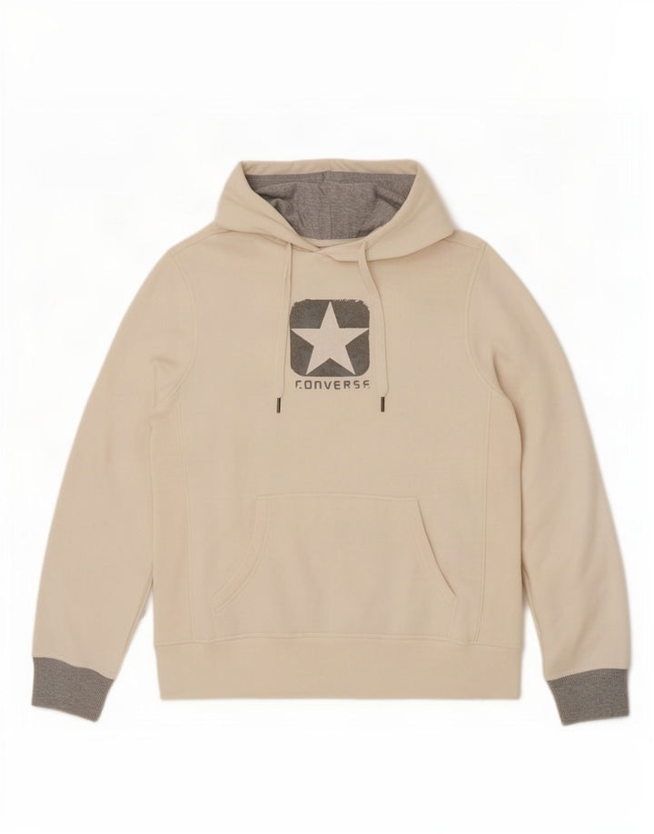 Converse masculino gráfico moletom com capuz médio algodão branco