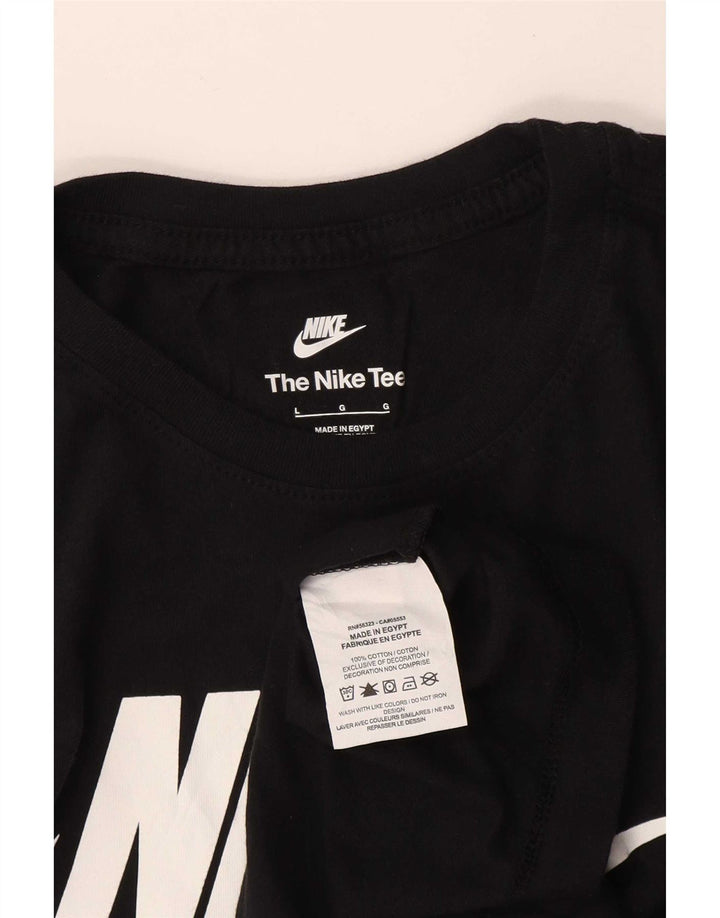 Camiseta gráfica masculina Nike grande algodão preto