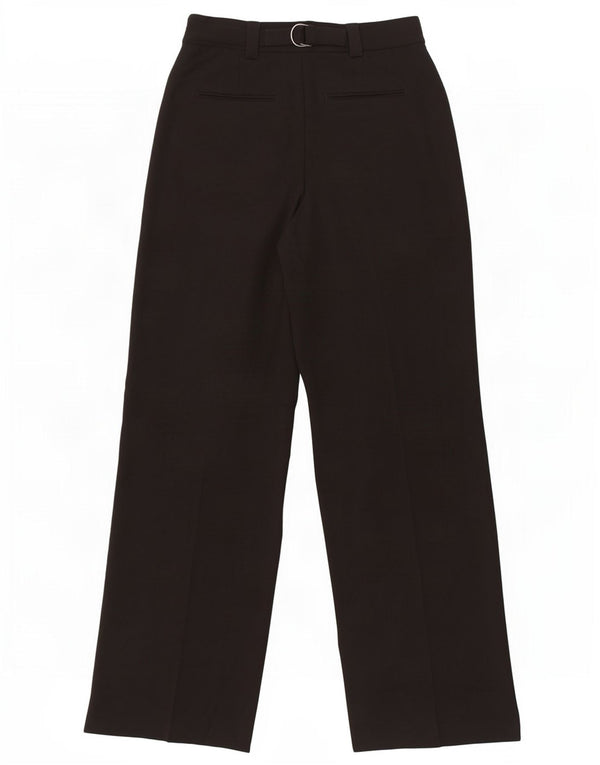 Calça casual feminina de cintura alta Marks & Spencer Reino Unido 10 pequena W29 L32 preta