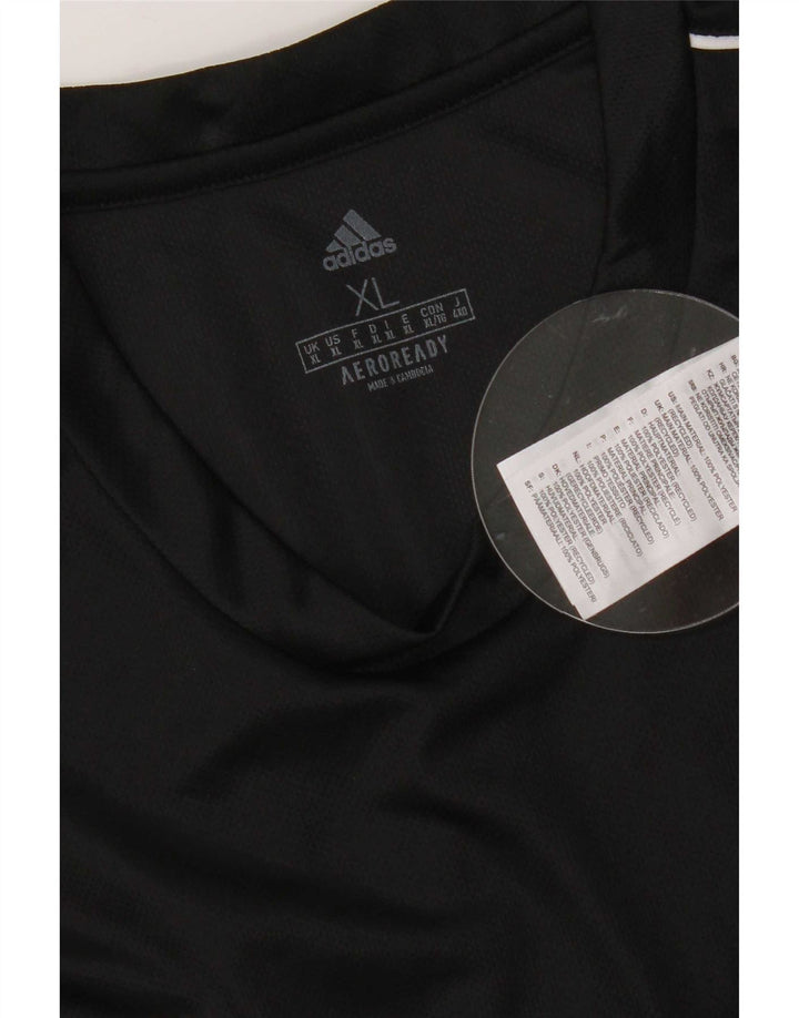 Adidas Mens Aeroready Camiseta Top XL Preto Poliéster