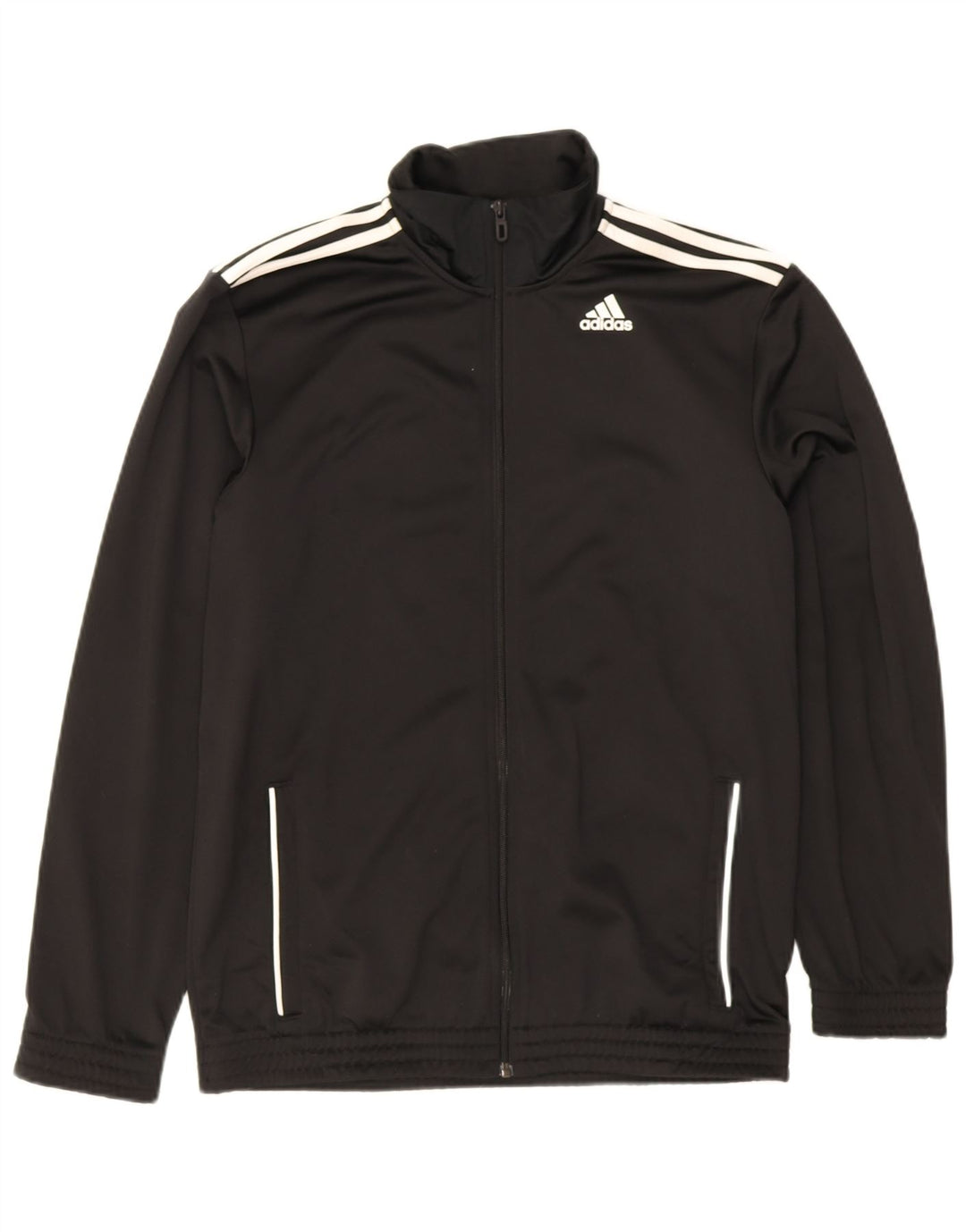 Adidas Mens Tracksuit Top Jacket UK 42/44 Grande Poliéster Preto