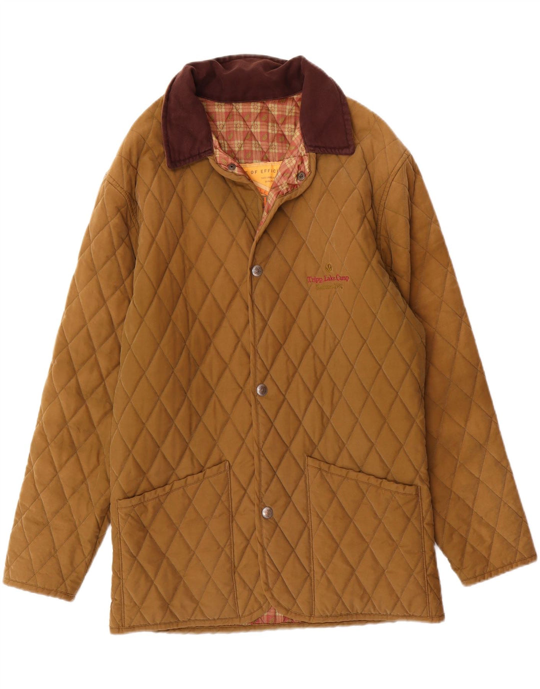 Jaqueta masculina acolchoada Mash IT 52/54 grande algodão colorblock bege